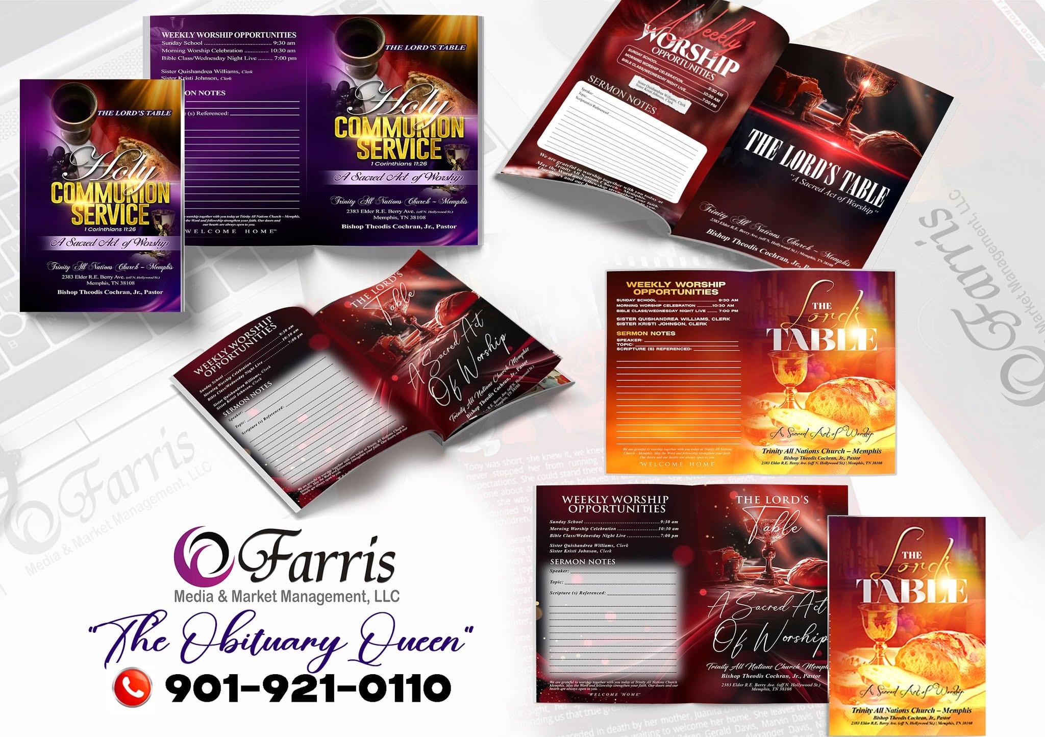 Trinity All Nations Church Holy Communion Service bulletins — church bulletin printing by Farris Media
