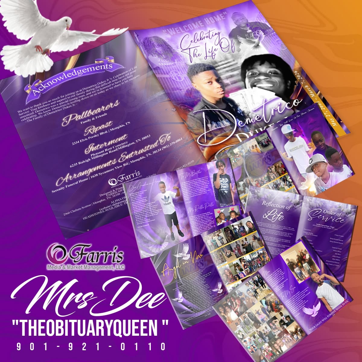 Celebrating the Life of Demetrico Dukes Jr. — obituary program package by Farris Media